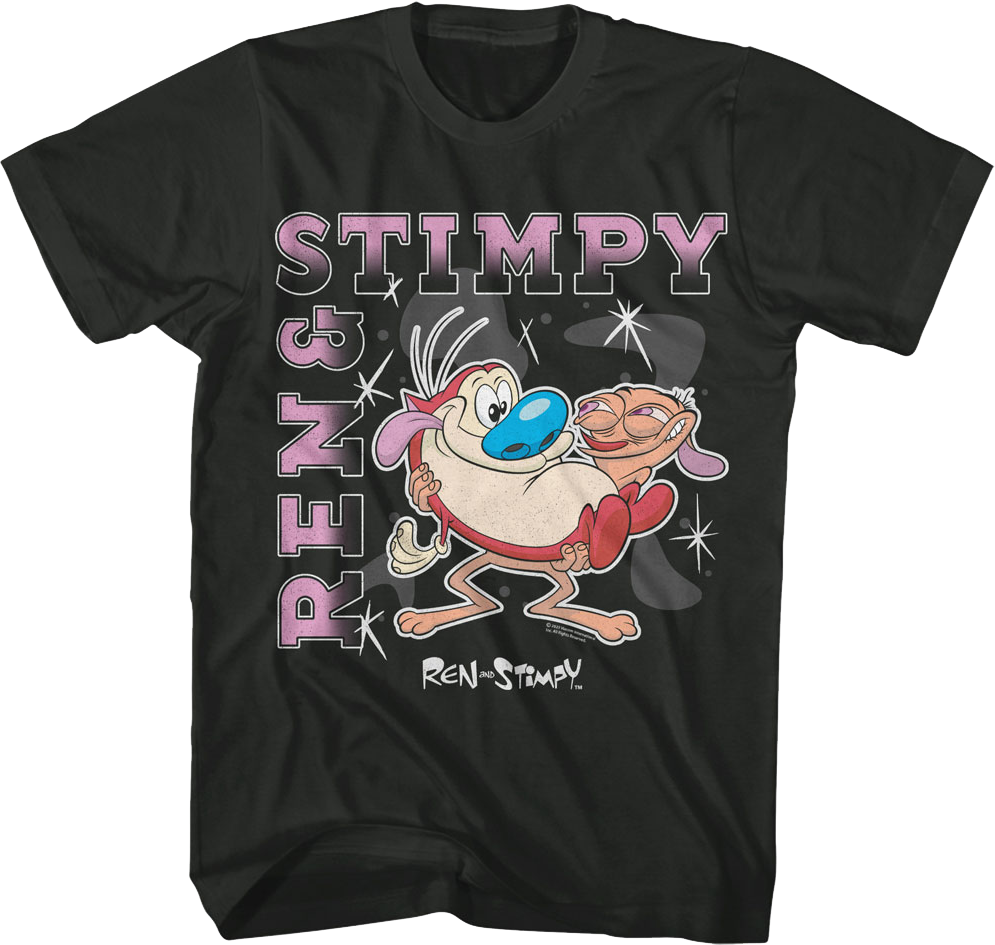 Shapes And Sparkles Ren Stimpy T-Shirt product image 1
