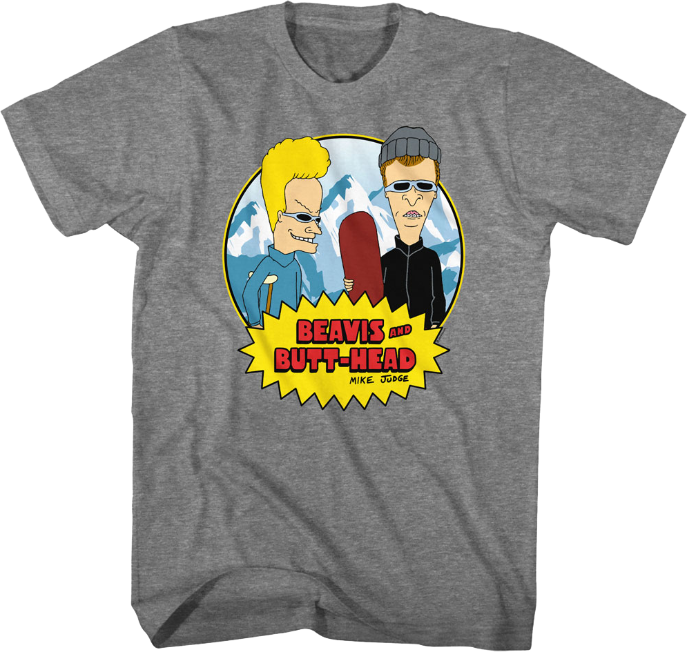 Snowboarding Beavis And Butt-Head T-Shirt product image 1