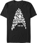 Starships Creating Starfleet Logo Star Trek T-Shirt product image 1