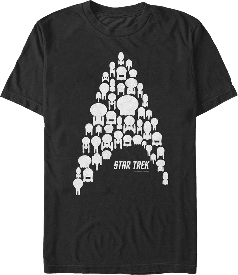 Starships Creating Starfleet Logo Star Trek T-Shirt product image 1