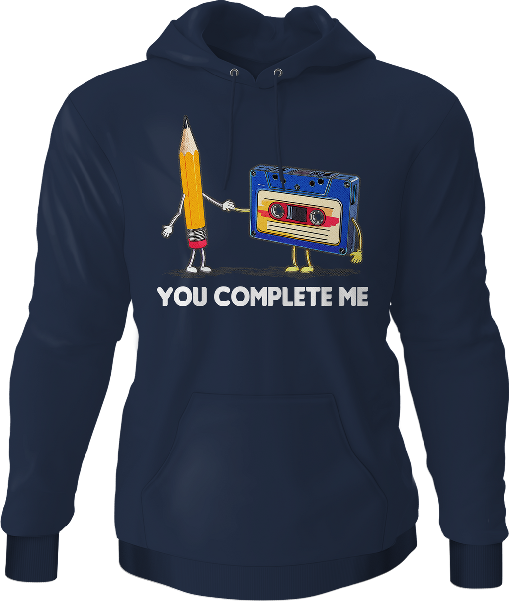 You Complete Me Pencil & Cassette Hoodie product image 4
