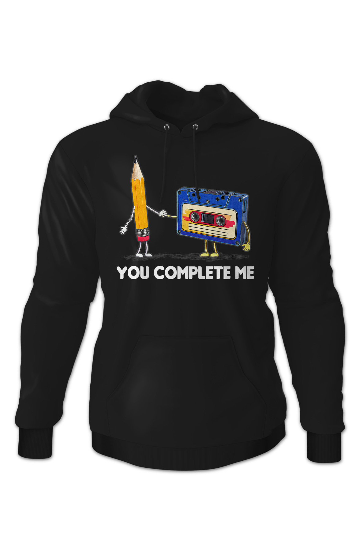 You Complete Me Pencil & Cassette Hoodie product image 2
