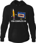 You Complete Me Pencil & Cassette Hoodie product image 1