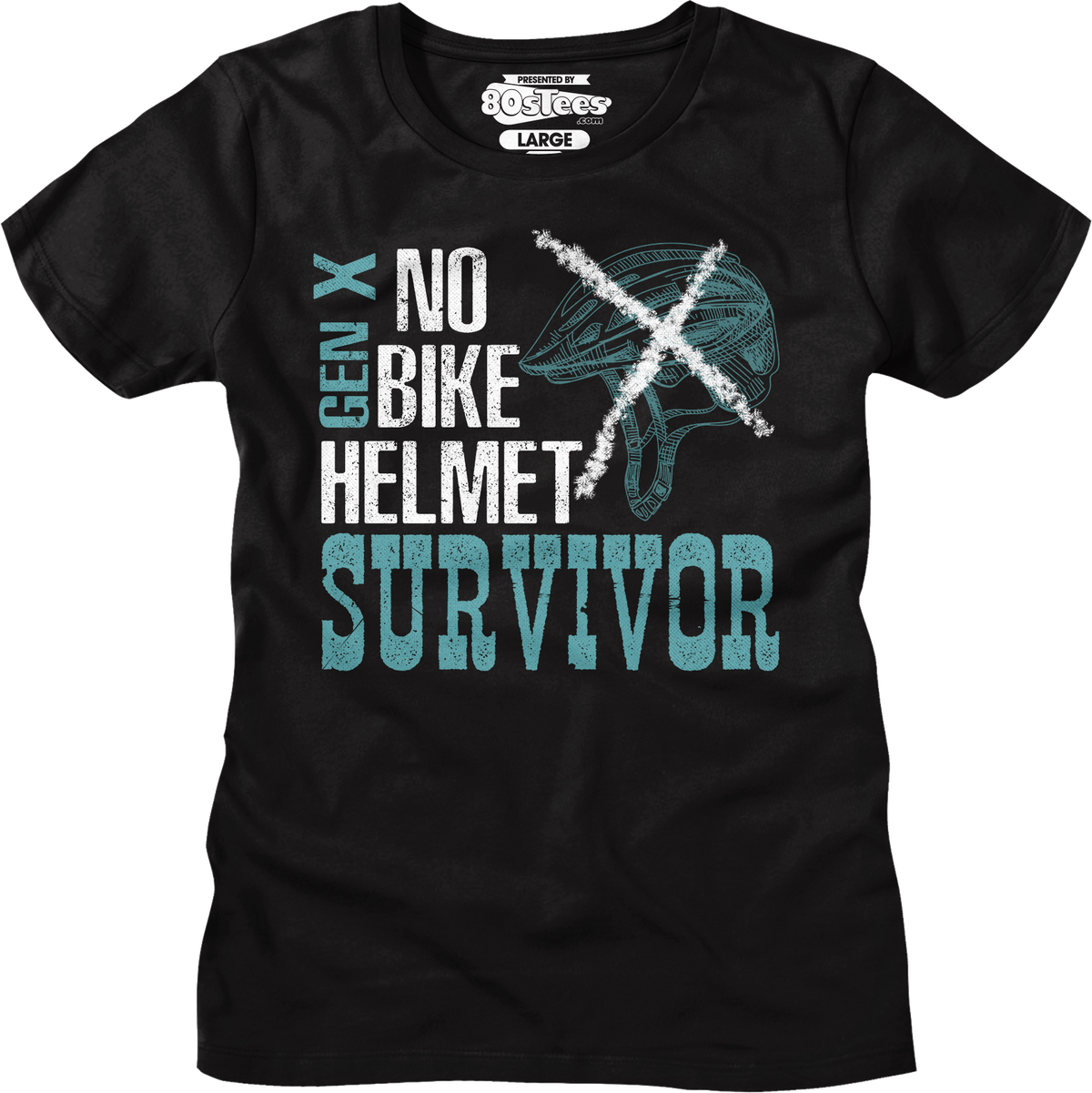 Womens No Bike Helmet Survivor Shirt product image 1
