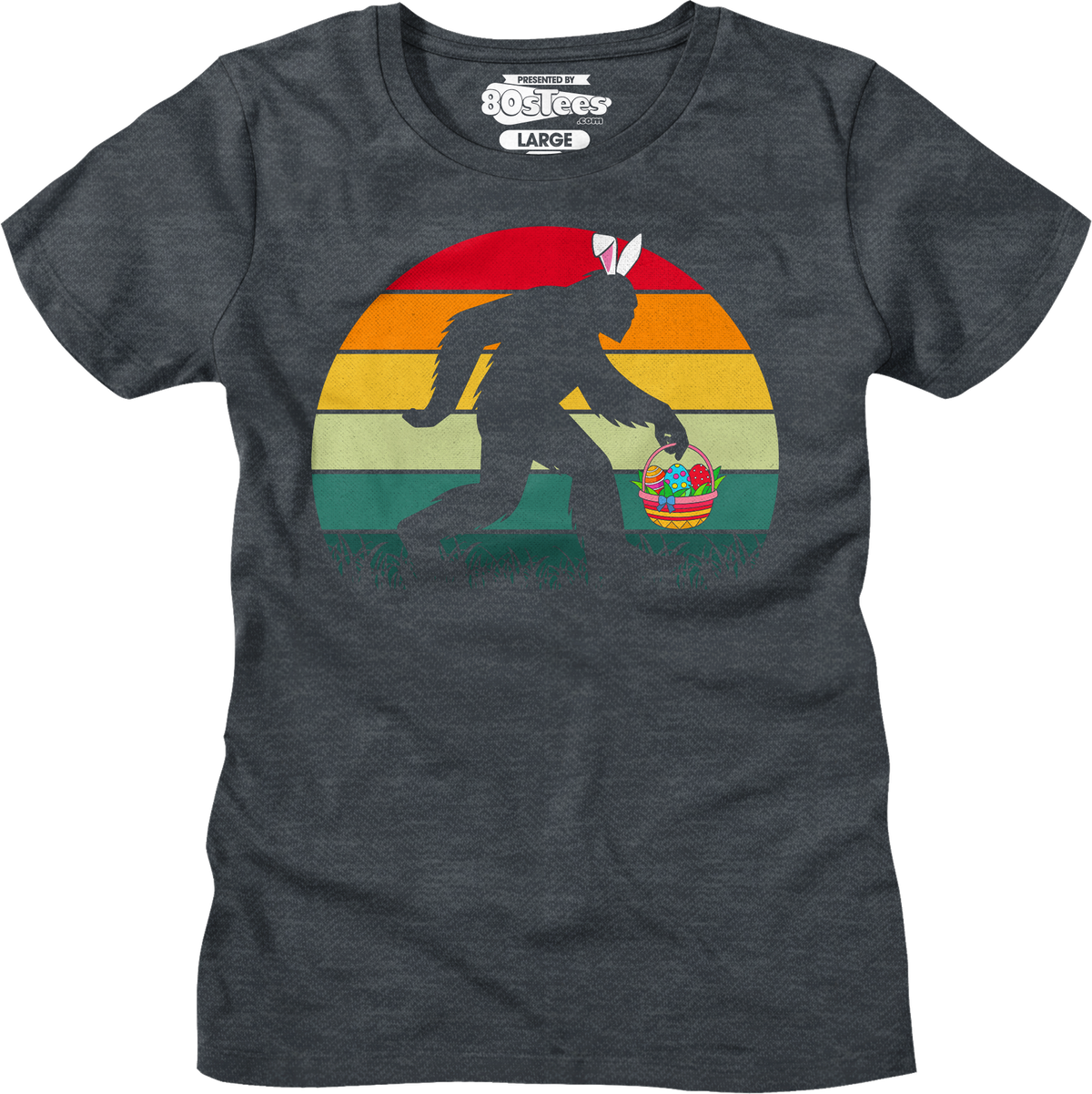 Womens Retro Easter Bigfoot Shirt product image 4