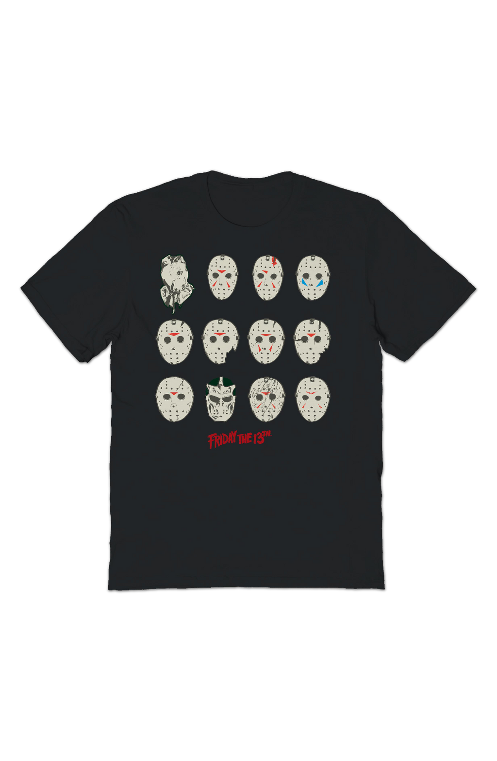 The Masks Of Jason Voorhees Friday 13th T-Shirt product image 2
