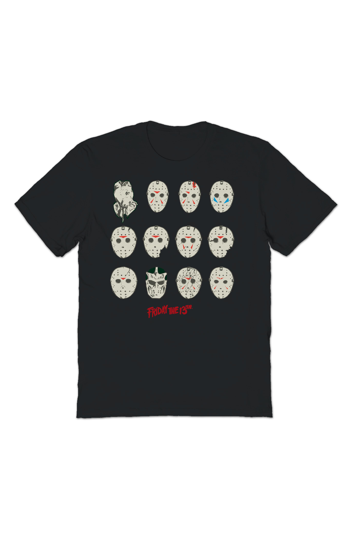 The Masks Of Jason Voorhees Friday 13th T-Shirt product image 2