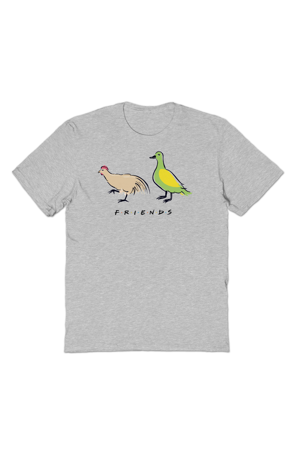 A Chicken And A Duck Friends T-Shirt product image 2