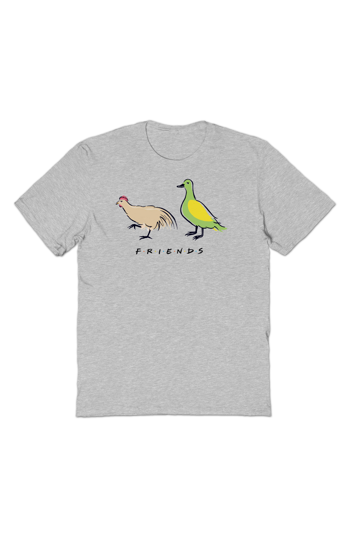 A Chicken And A Duck Friends T-Shirt product image 2