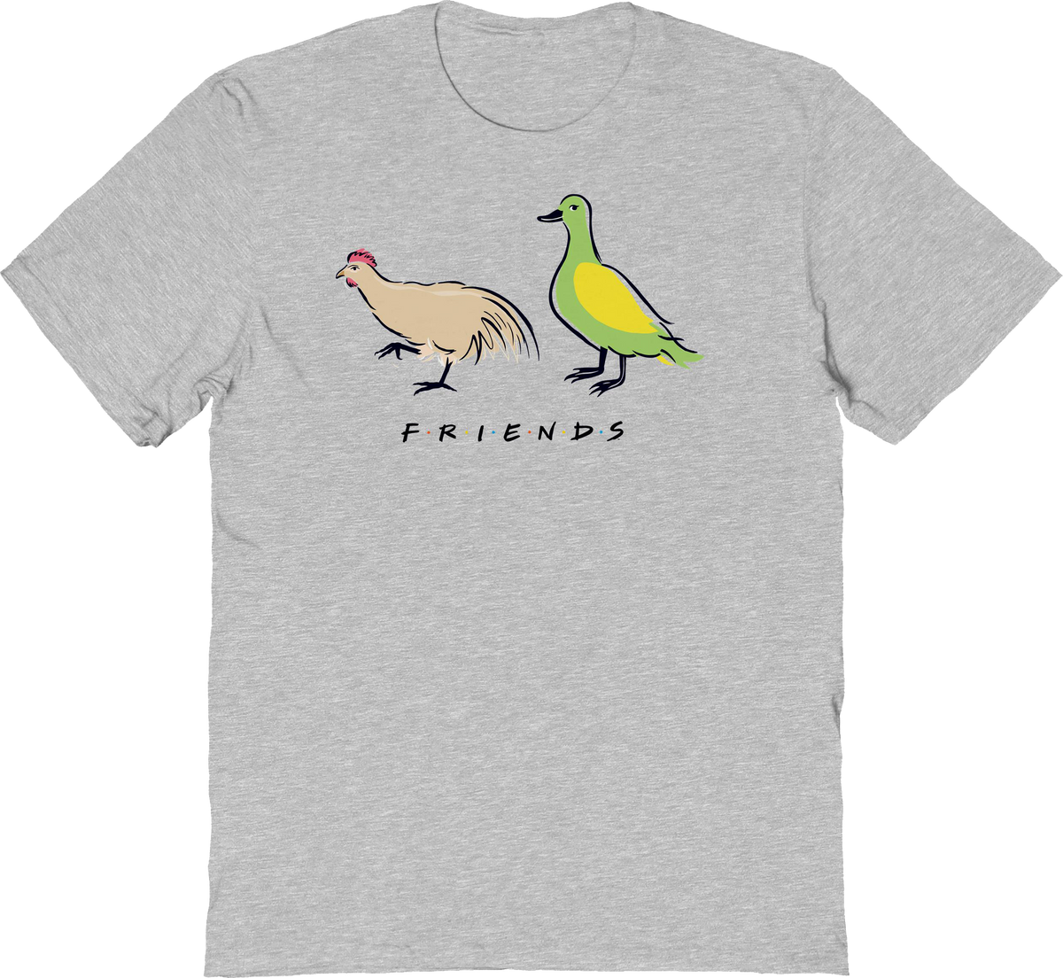A Chicken And A Duck Friends T-Shirt product image 1
