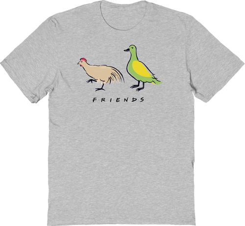 A Chicken And A Duck Friends T-Shirt product image 1