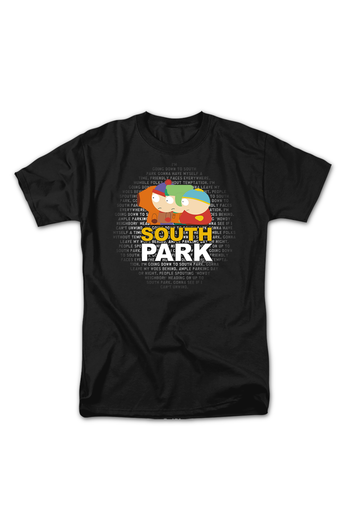 Theme Song Lyrics South Park T-Shirt product image 2