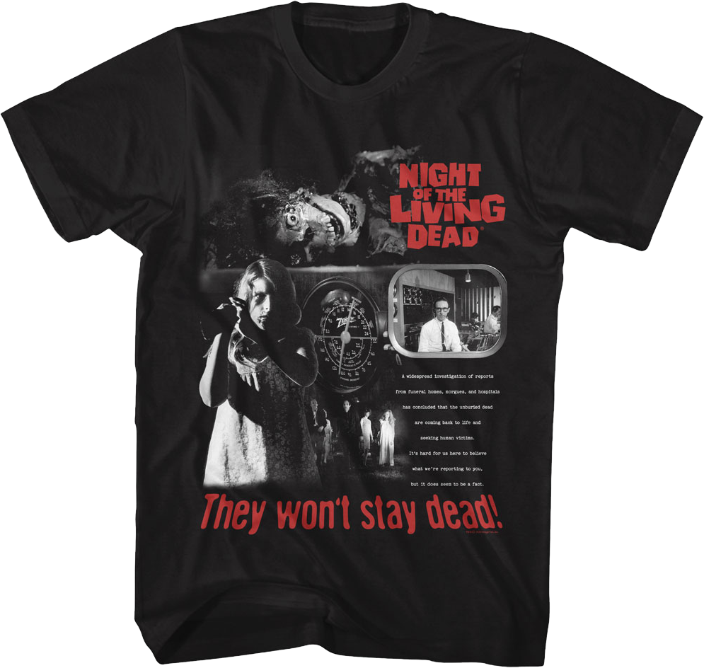 They Won't Stay Dead Collage Night Of The Living T-Shirt product image 1