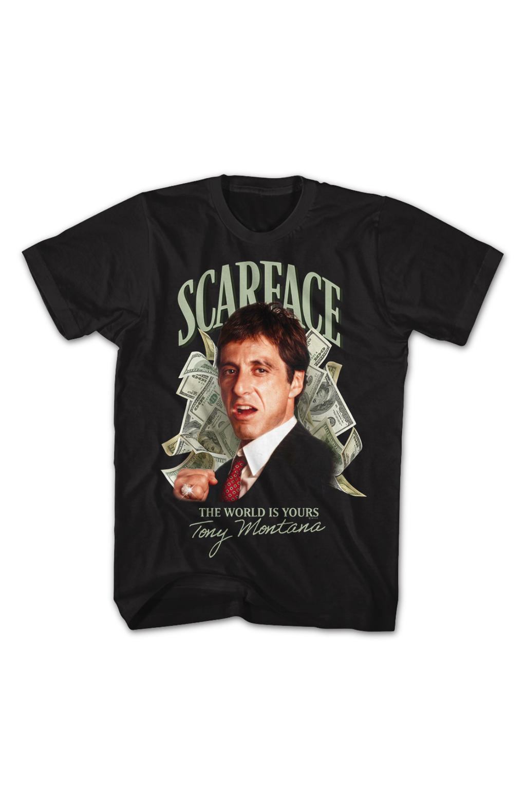 Tony Montana Money The World Is Yours Scarface T-Shirt product image 2