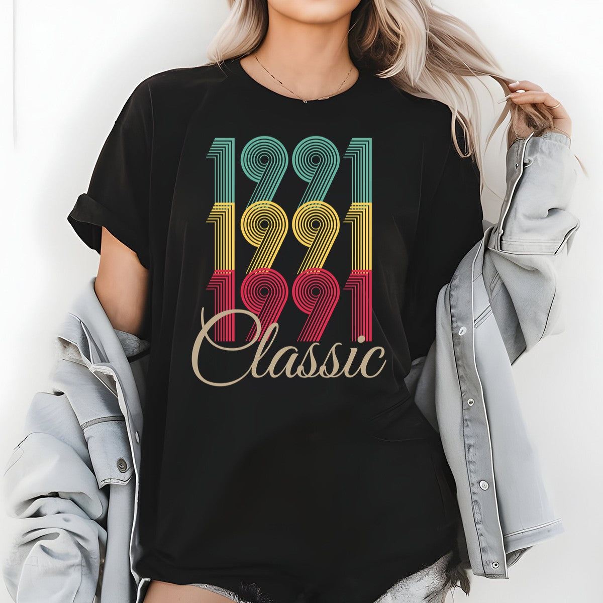 Vintage 1991 Classic T-Shirt – Retro Birthday Shirt, 1959 product image 2
