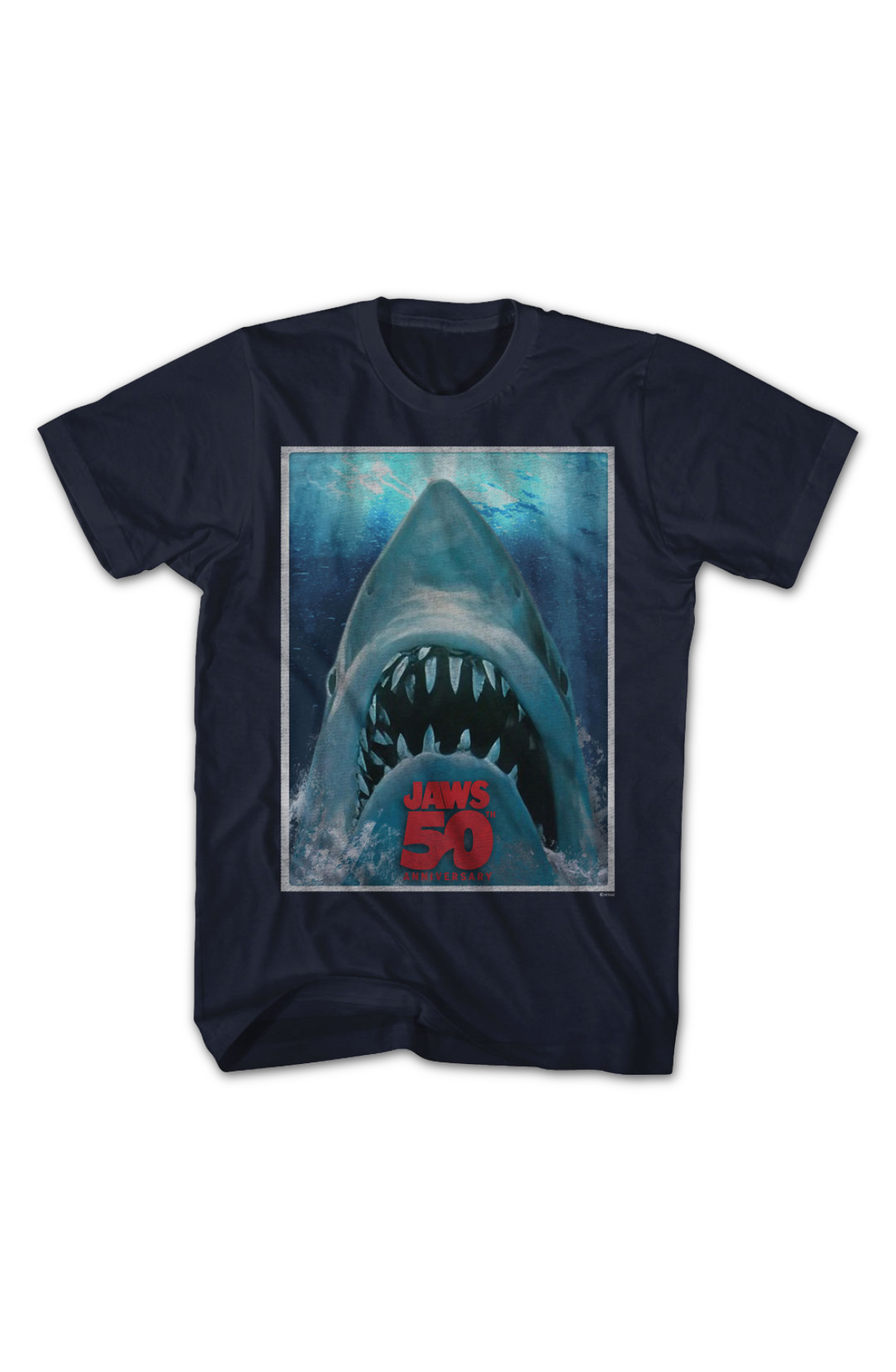 Vintage 50th Anniversary Poster Jaws T-Shirt