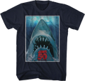 Vintage 50th Anniversary Poster Jaws T-Shirt