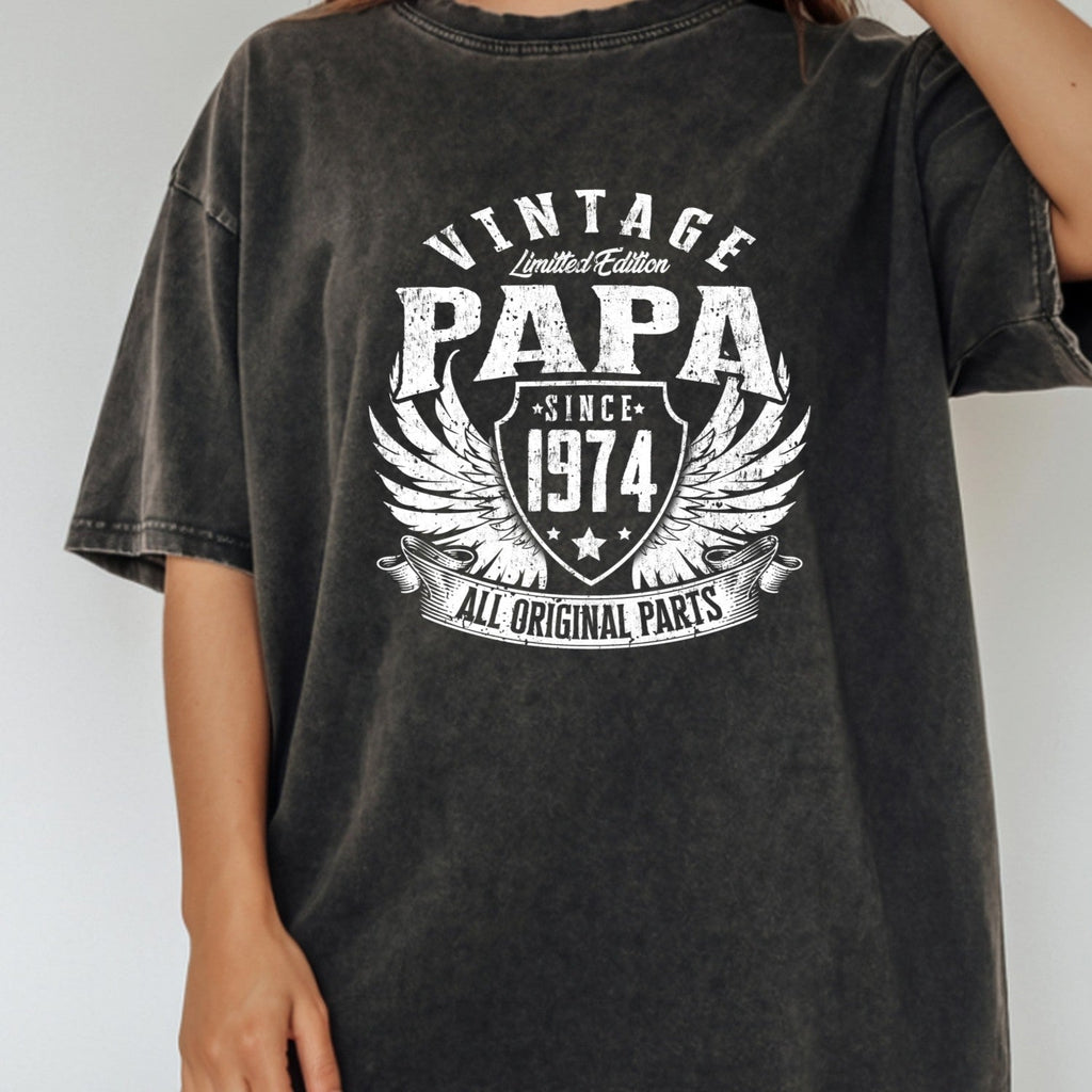 Vintage Papa 1974 T-Shirt - All Original Parts Retro product image 7