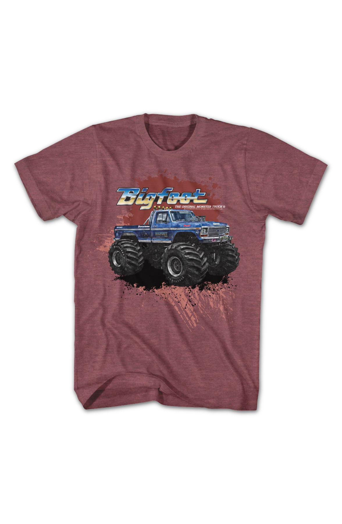 Vintage Splatter Background Bigfoot T-Shirt product image 2