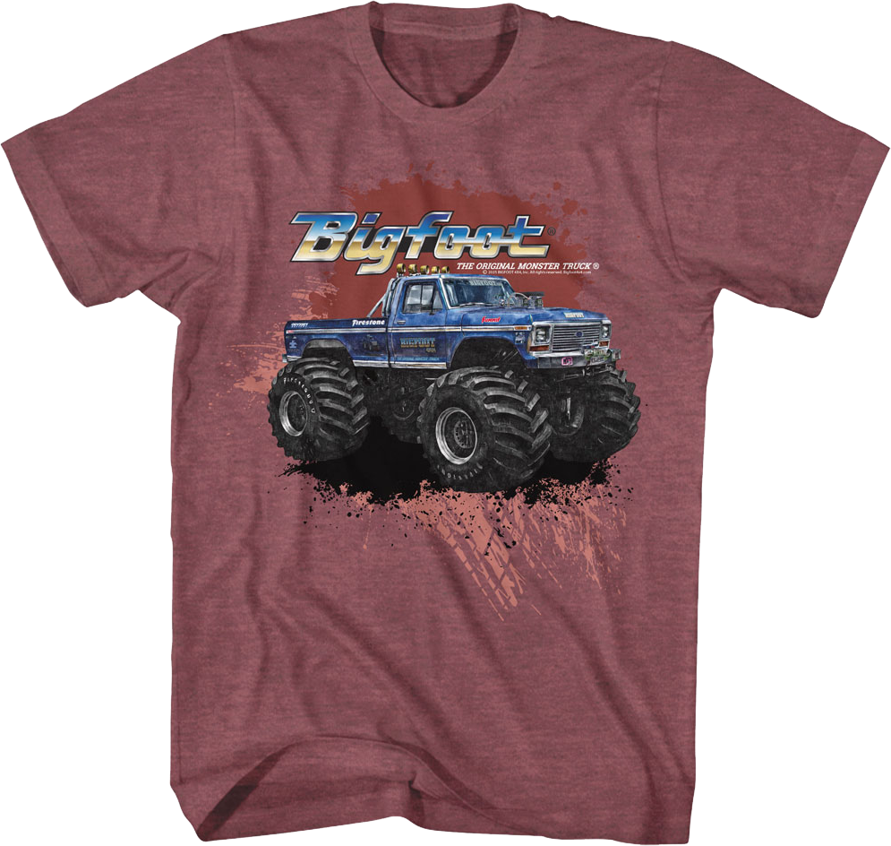 Vintage Splatter Background Bigfoot T-Shirt product image 1