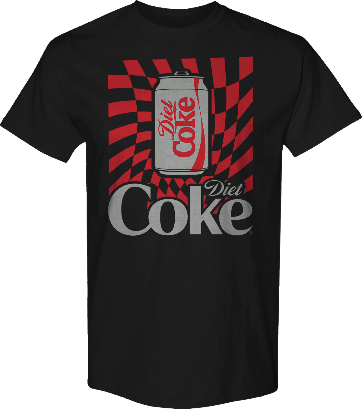 Warped Checkerboard Can Diet Coke T-Shirt product image 1