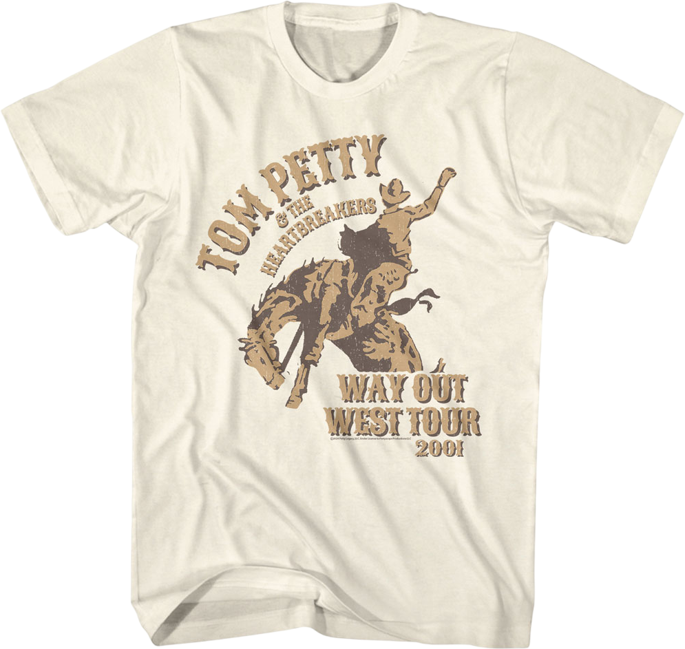 Way Out West Tour 2001 Tom Petty T-Shirt product image 1