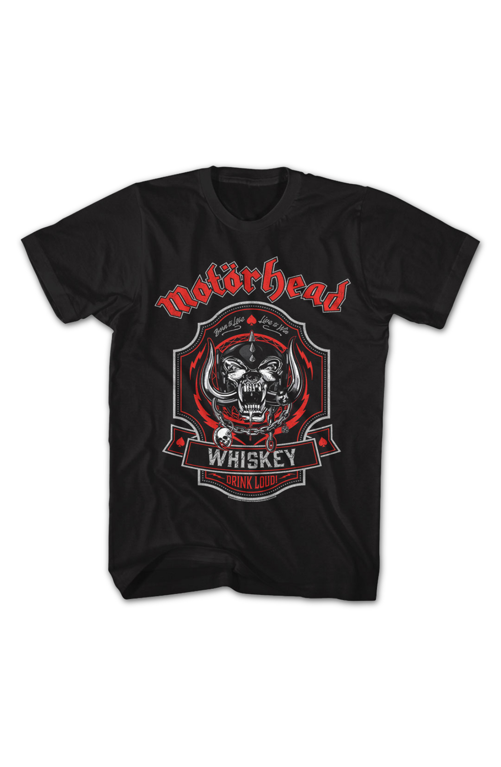 Whiskey Drink Loud Motorhead T-Shirt product image 2