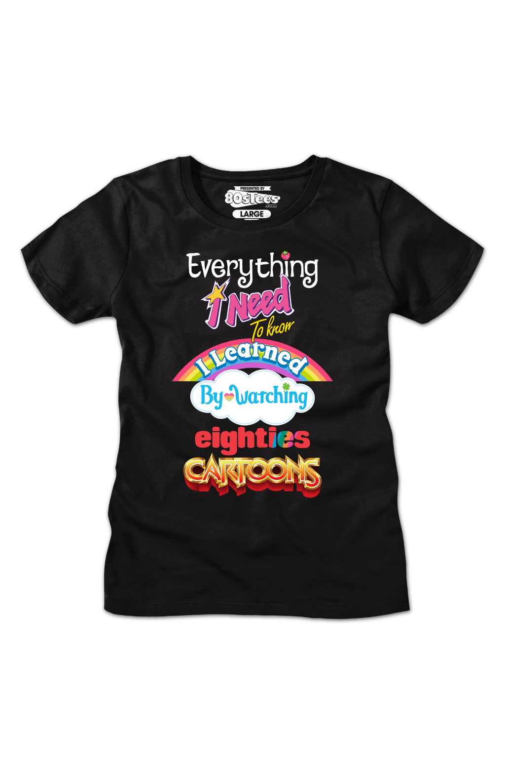 Womens Classic Everything I Need To Know Eighties Cartoons product image 2