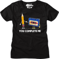 Womens You Complete Me Pencil & Cassette Shirt product image 1