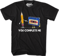 You Complete Me Pencil & Cassette T-Shirt product image 1