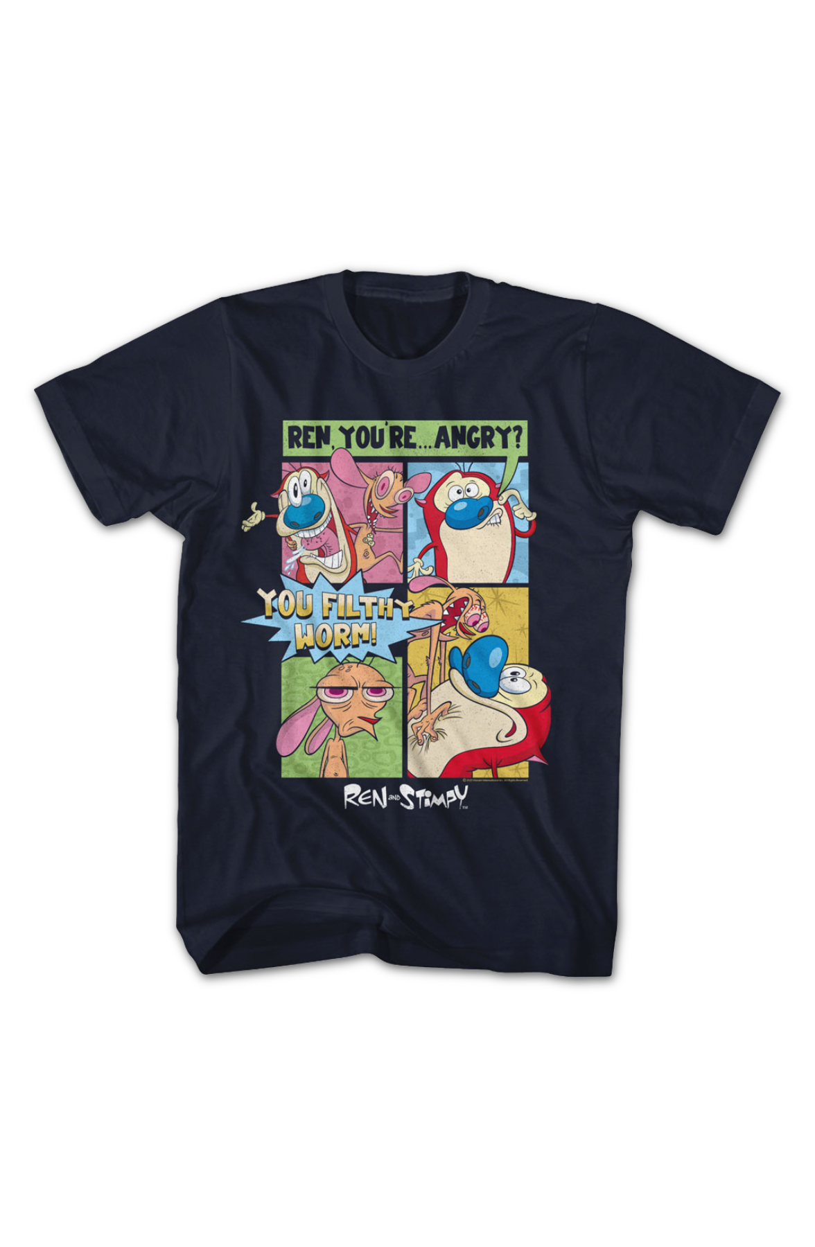 You Filthy Worm Ren And Stimpy T-Shirt product image 2