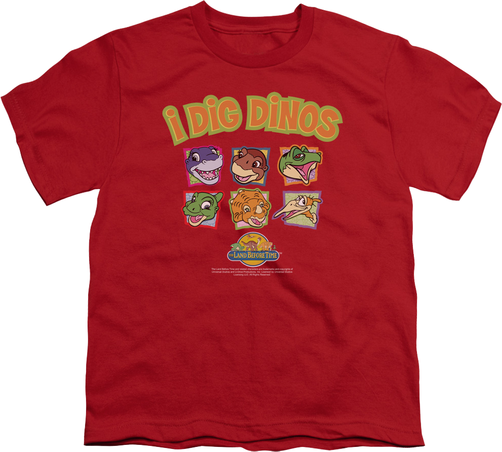 Youth I Dig Dinos Land Before Time Shirt product image 1